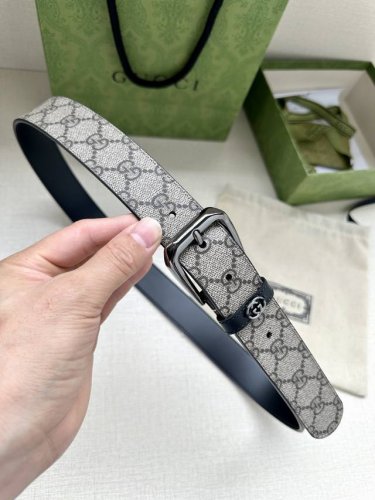 Full set of boutique gift box packaging Width 3.5Cm Gucci Gg Supreme canvas is