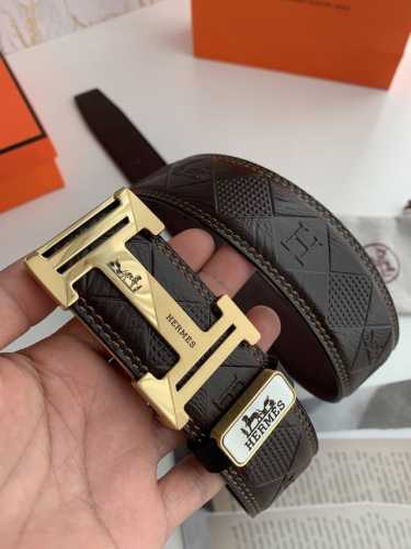 Product Name: Hermes. Hermes Original Single Model: Buckle, Classic H Pattern Pu