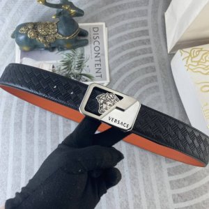 Versace Special Leather Belt Series, original factory hardware, high-quality st