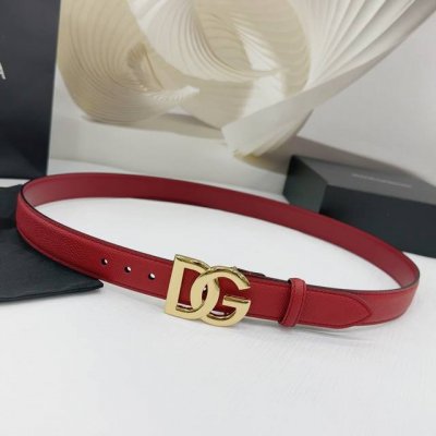 2.5Cm D&G Belt, Double-Sided Top-Grain Leather, Length: 75, 80, 85, 90, 95 Cm, C