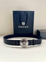 Width 4.0Cm This Versace belt features the iconic Versace Medusa head buckle, a
