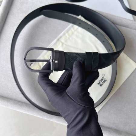 Style Collection Classic Black Belt with Horseshoe Buckle 35mm A reliable compa - Click Image to Close