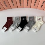 Special packaging for Miu Miu's new mid-length slouch socks! Five pairs per box,
