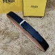 Picture Packaging Fendl 40mm wide Fendi logo leather belt, same style as in Fend