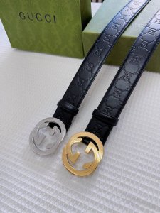 Special Gucci 4.0Cm Counter Same Style Embossing, Top Layer Cowhide Original Cou