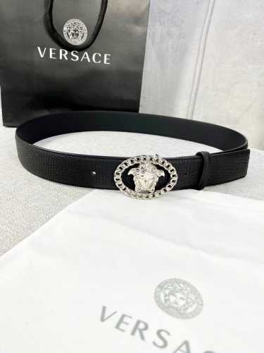 Width 4.0Cm Versace This Versace Vientiane Pattern Soft Top Layer Leather Belt I