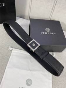Width: 4.0Cm Versace This belt features the iconic Versace Medusa head buckle, h