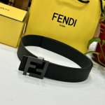 Fendl Fendi Width 38Mm Double-Sided Original Calfskin With Single Ruthenium Pall