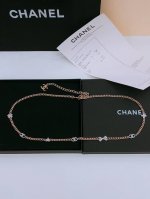 Ch Nel chain rhinestone waist chain with a full sense of gold and silver design