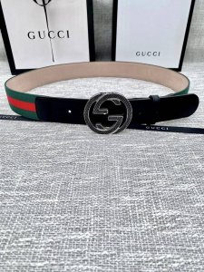 Width 3.8Cm Gucci Classic Canvas Webbing Belt With Frosted Bottom, Top Layer Wil