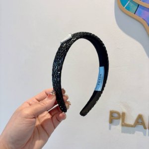 with packaging Prada Prada's new European and American trendy diamond headband,