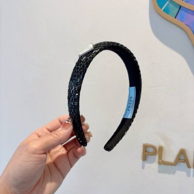 with packaging Prada Prada's new European and American trendy diamond headband,