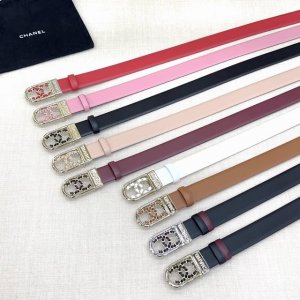 3.0Cm Chanel belt, double-sided top layer cowhide, length: 75.80.85.90.95.100. E