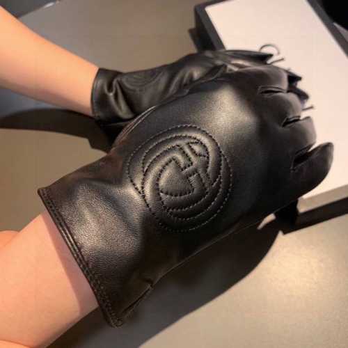 2025 New Gucci Embroidery Exclusive First Release Touchscreen Women's Gloves Guc