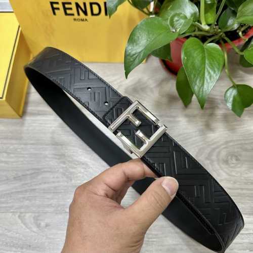 Fendi Full Set Packaging, Same As In-Store, 40Mm Wide Belt With Logo Design. Ori