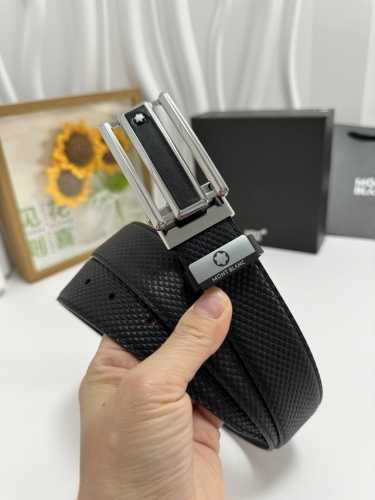 Product Name: Montblanc Material: Genuine Leather Belt, 100% Top-Grain Cowhide L