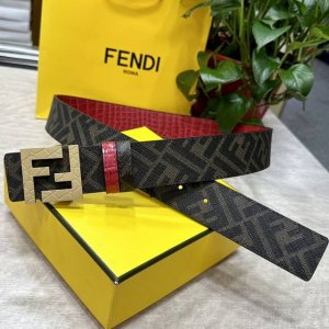 Fendi Same style as Fendi counters Width 4.0cm Double ring reversible belt Ff pr