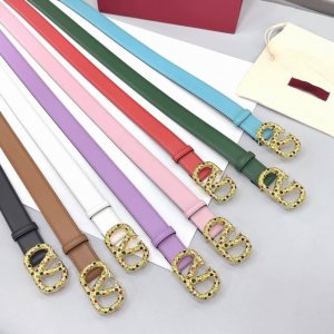 3.0 Cm Valentino Belt, Double-Sided Top-Grain Leather, Length: .75.80.85.9095.10
