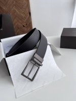 Special Bv Newest Men's Flat Belt Double-Sided Double-Sided Italian Calfskin Wit