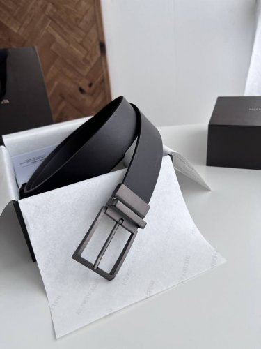 Special Bv Newest Men's Flat Belt Double-Sided Double-Sided Italian Calfskin Wit