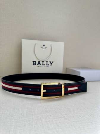 3.4 Cm Wide Bally Bally Men's Reversible Waist Belt, 3.4 Cm Wide. This Belt Is C - Click Image to Close
