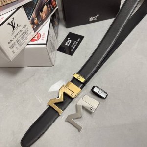 Product Name: Montblanc Original Material: Original Cowhide Belt 100% First Laye