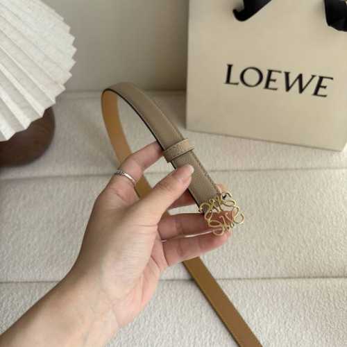 High-volume release: Loewe pebbled leather belt. Anchor buckle, 2.0cm wide, five