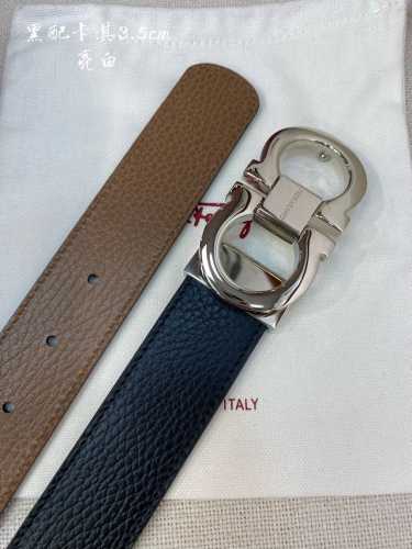 f3.5Cm High-End Custom Men's Belt, Double-Sided Imported Cowhide, Self-Select