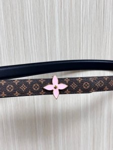 2.0 wide canvas with white floral print, black calfskin with a pointed and squar