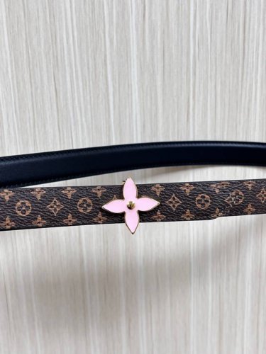 2.0 wide canvas with white floral print, black calfskin with a pointed and squar