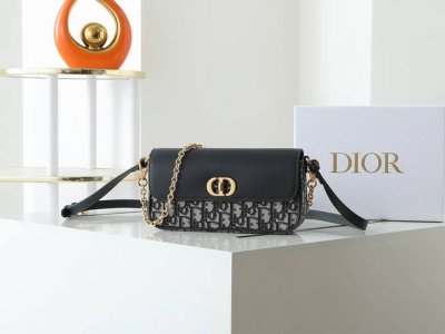 This 30 Montaigne Avenue East-West double-strap mini bag is a new arrival in the