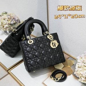 Five-grid sheepskin black My Lady new design, flap bag, one-shoulder handbag cl