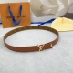 3.0 Cm Louis Vuitton Lv Belt, Double-Sided Top-Grain Leather, Length: .75, 80, 8