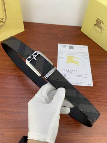 Italian Burberry men's belt width 3.5cm exquisite rotating hardware, the belt is