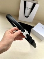 Width 2.5Cm Celine Triomphe Medium Smooth Imported Leather Belt First Layer Leat