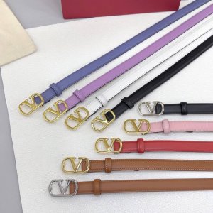 2.0Cm Valentino Belt, Double-Sided Top Layer Cowhide, Length: .75.80.85.9095.100