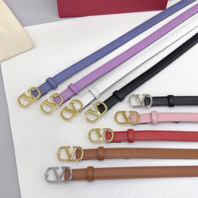 2.0Cm Valentino Belt, Double-Sided Top Layer Cowhide, Length: .75.80.85.9095.100