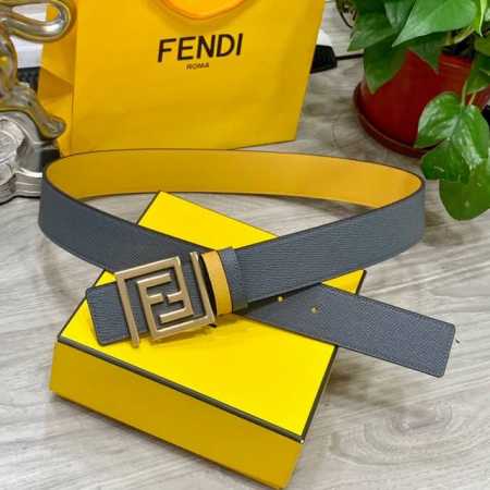 Fendl Fendi 40Mm Double-Sided Genuine Calf Leather With A Single Rhodium-Plated - Click Image to Close