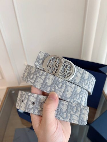 Dior Dior enhanced version French original leather, Oblique gray cloth black cow