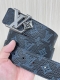 4.0 Wide 2025 New Arrival: The LV Pyramide belt, crafted from natural calfskin a