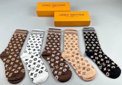 Special Offer: Louis Vuitton new arrival high socks, box of five, pure cotton, j