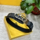 Fendi Fendi Store-Authentic Style, 35Mm Wide, Double-Ring Reversible Belt With F