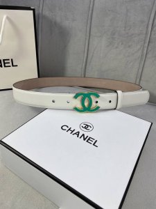 Width 3.0cm Chanel Chanel women's classic belt new style smooth lining frosted c