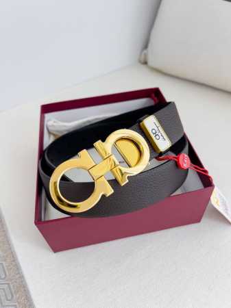 Product Name: Ferragamo Belt, Original Single Belt Model: Hook, Classic Buckle M - Click Image to Close