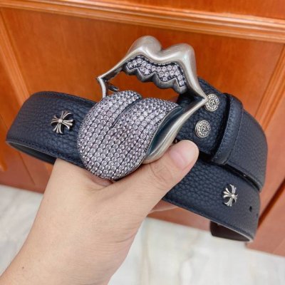 Chrome Hearts detachable brass silver-plated large tongue hardware inlaid with