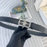 Versace Special Leather Belt Automatic Buckle Series, Original Premium Stainless