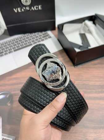 Versace original, width 3.8cm, original leather business casual dual use, 911588 - Click Image to Close