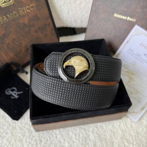 - Stefano Ricci Original Quality, Classic Original Eagle Steel Buckle, Logo Eng