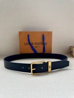 3.4 Width This Taurillon Leather Belt Features A Metal Buckle Ring With The Lv L