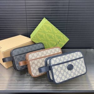 Gucci Ophidia series Gg clutch bag, unisex handbag, toiletries bag, real shot, d